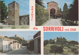 SORRIVOLI DI RONCOFREDDO-FORLI CESENA-SALUTI DA..-MULTIVEDUTE-CARTOLINA VERA FOTOGRAFIA-VIAGG. IL 10-9-1992 - Forlì