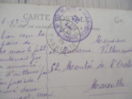 Sur CPA Bordeaux  En FM Cachet Bleu 8 Régt De Génie  Sapeurs Télégraphistes - Guerre De 1914-18