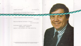 André Remi Almey-Verhoeyen, Harelbeke 1943, Kortrijk 1994. Onderwijzer; Foto - Obituary Notices
