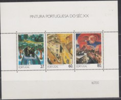 PORTUGAL  Block 61, Postfrisch **,  Gemälde Des 20. Jahrhunderts, 1988 - Blocks & Sheetlets