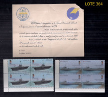 ARGENTINE 1996 GJ 2797/8 CENTENAIRE DE LA BASE NAVALE DE PUERTO BELGRANO SÉRIE EN CADRE AVEC INVITATION DE LA BASE À LA - Nuevos