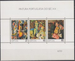 PORTUGAL  Block 59, Postfrisch **,  Gemälde Des 20. Jahrhunderts, 1988 - Blocks & Sheetlets