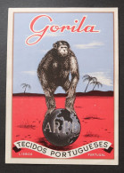 Portugal Gorila Tecidos Portugueses étiquette Ancienne Tissus Gorille Textile Fabrics Label Gorilla - Sonstige & Ohne Zuordnung