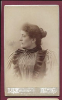 300524 - PHOTO CDV 1896 JOSEPH CHMIELEVSKI POLTAVA UKRAINE - Femme Au Chignon - Old (before 1900)