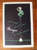 Publicité Pour Industrie De La Chaussure En RFA 1958 Fil à Coudre Et De Retordage Hoogen & Co Dülken Spinnerei Zwirnerei - Publicités