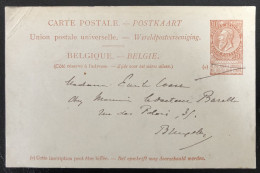Belgique 1894 - Entier N° 25 Petite Barbe Avec Bandelette - Briefkaarten 1871-1909
