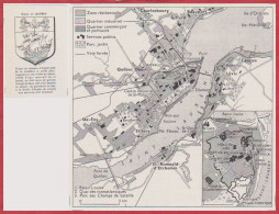 Plan De Québec. Canada. Armoiries. Larousse 1960. - Historische Documenten