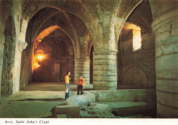 ISRAEL - Acre - Saint John's Crypt - Vue De L'intérieure - Animé - Carte Postale - Israel