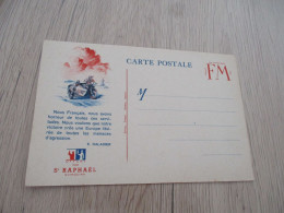 CPFM Carte Postale En Franchise Militaire Guerre 39/45 Pub St Raphaël Quinquina Side Care - WW I