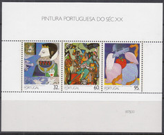 PORTUGAL  Block 73, Postfrisch **, Gemälde Des 20. Jahrhunderts, 1990 - Blocks & Sheetlets