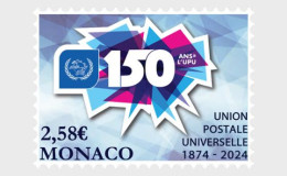 Monaco.2024.Joint Issues.150 Years Universal Postal Union.1 V. ** . - Emissioni Congiunte