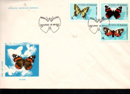 ROUMANIE FDC 1985 PAPILLONS - Papillons