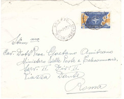 1959 L.25 ANNIVERSARIO NATO - 1946-60: Poststempel