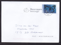 Netherlands: Cover, 2024, 1 Stamp, Butterfly, Insect, Animal (traces Of Use) - Covers & Documents