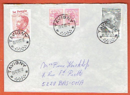 37P - Relais Tavigny 1982 Vers Bas-Oha - Postmarks With Stars