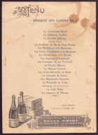 Menu Banquet Des Classes En 7, Hôtel Prost, Vérosvres, 6 Janvier 1957 - Menus