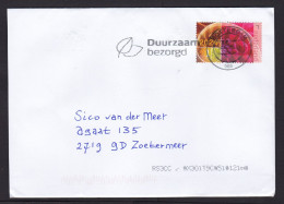 Netherlands: Cover, 2024, 1 Stamp, Flower Detail, Close-up Picture (traces Of Use) - Lettres & Documents