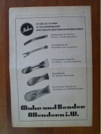 Publicité Pour Industrie De La Chaussure En RFA 1958 Embauchoir Extenseur Muhr & Bender Attendorn Schuhgelenke - Advertising