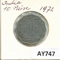 10 PAISE 1972 INDIA Moneda #AY747.E.A - Indien