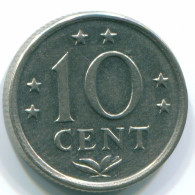 10 CENTS 1970 NETHERLANDS ANTILLES Nickel Colonial Coin #S13332.U.A - Nederlandse Antillen