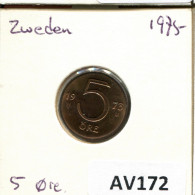5 ORE 1975 SUECIA SWEDEN Moneda #AV172.E.A - Svezia