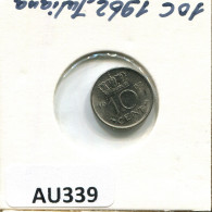 10 CENT 1962 NETHERLANDS Coin #AU339.U.A - 1948-1980 : Juliana