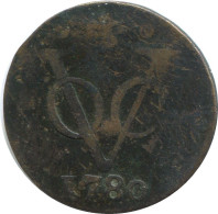 1780 HOLLAND VOC DUIT NETHERLANDS INDIES NEW YORK COLONIAL PENNY #VOC1216.8.U.A - Niederländisch-Indien