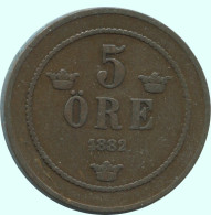 5 ORE 1882 SUECIA SWEDEN Moneda #AC602.2.E.A - Svezia