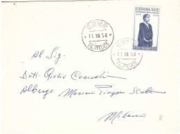 11.XII.58 ELEONORA DUSE COMO FILATELICO F.D.C. - 1946-60: Poststempel