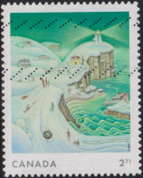 2023 Kanada ⵙ Yt:CA 3914,Sg:CA 3691,Col:CA 2023.11.02-04, Wellenförmig Gestanzt13, Coastal Landscape In Winter - Used Stamps