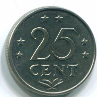 25 CENTS 1979 NIEDERLÄNDISCHE ANTILLEN Nickel Koloniale Münze #S11652.D.A - Antillas Neerlandesas