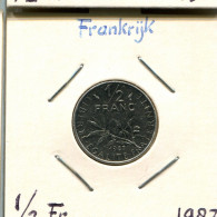 1/2 FRANC 1987 FRANCE Coin French Coin #AM255.U.A - 1/2 Franc