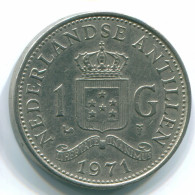 1 GULDEN 1971 NIEDERLÄNDISCHE ANTILLEN Nickel Koloniale Münze #S11915.D.A - Netherlands Antilles