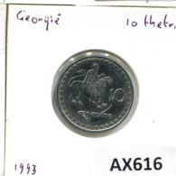 10 TETRI 1993 GEORGIEN GEORGIA Münze #AX616.D.A - Georgië
