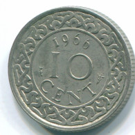 10 CENTS 1966 SURINAME Netherlands Nickel Colonial Coin #S13259.U.A - Surinam 1975 - ...