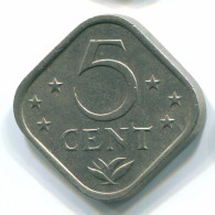 5 CENTS 1971 NETHERLANDS ANTILLES Nickel Colonial Coin #S12181.U.A - Nederlandse Antillen