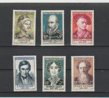 1957 N°1108 à 1113  Célébrités Série Guesde  Neufs SANS Gomme (lot 38) - Unused Stamps