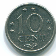 10 CENTS 1974 NETHERLANDS ANTILLES Nickel Colonial Coin #S13516.U.A - Nederlandse Antillen