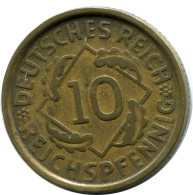 10 REICHSPFENNIG 1925 D ALLEMAGNE Pièce GERMANY #DB937.F.A - 10 Renten- & 10 Reichspfennig