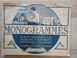 MONOGRAMMES - Album Contenant Des Modèles D'Alphabet - Collection J.S. - Broderie - Point De Croix