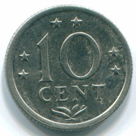 10 CENTS 1971 NETHERLANDS ANTILLES Nickel Colonial Coin #S13419.U.A - Nederlandse Antillen