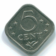 5 CENTS 1982 ANTILLAS NEERLANDESAS Nickel Colonial Moneda #S12355.E.A - Nederlandse Antillen