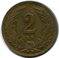 2 FILLER 1908 HUNGRÍA HUNGARY Moneda #AY251.2.E.A - Hongarije