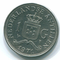 1 GULDEN 1971 ANTILLAS NEERLANDESAS Nickel Colonial Moneda #S11982.E.A - Antilles Néerlandaises