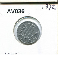 10 GROSCHEN 1972 ÖSTERREICH AUSTRIA Münze #AV036.D.A - Oesterreich