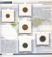 TURKMENISTAN 1993-2001 Coin SET 1. 5. 10. 20. 50 TENNE UNC #SET1186.5.U.A - Turkménistan