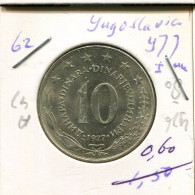 10 DINARA 1977 YUGOSLAVIA Moneda #AR454.E.A - Joegoslavië