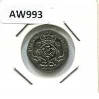 20 PENCE 1982 UK GROßBRITANNIEN GREAT BRITAIN Münze #AW993.D.A - 20 Pence
