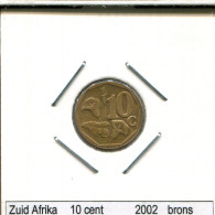 10 CENTS 2002 SÜDAFRIKA SOUTH AFRICA Münze #AS306.D.A - Sud Africa
