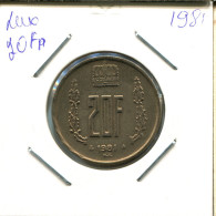 20 FRANCS 1981 LUXEMBOURG Pièce #AT246.F.A - Luxemburg